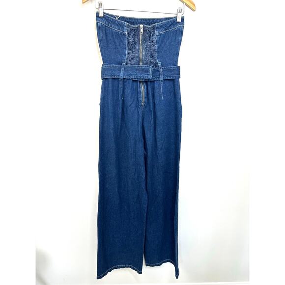 Reformation Eva Denim Jumpsuit Size 2 NWT - Picture 8 of 13